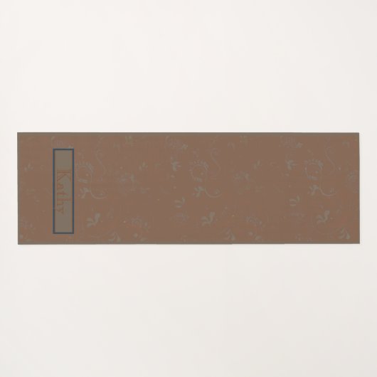 CUSTOM Tumeric + Ginger Swirl Motif Yoga Mat ヨガマット (裏面(横))