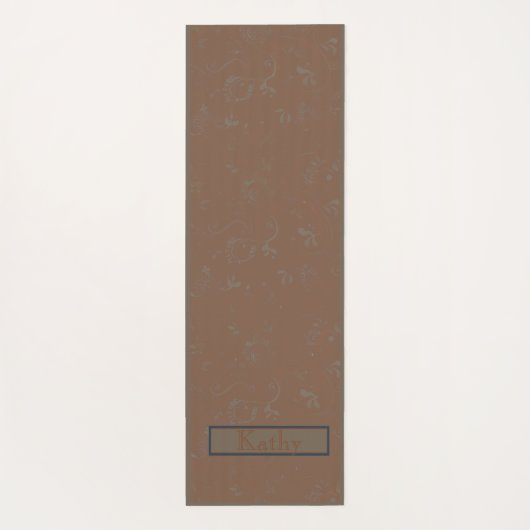 CUSTOM Tumeric + Ginger Swirl Motif Yoga Mat ヨガマット (裏面)