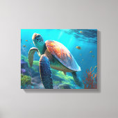 Custom Turtle Canvas Wall Art Personalized Design キャンバスプリント (正面)