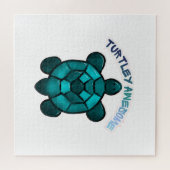 Custom Turtle Cute Pun Funny Animal Gift ジグソーパズル (横)