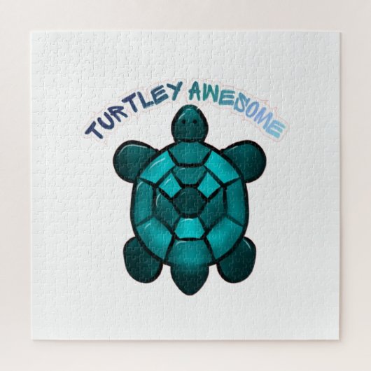 Custom Turtle Cute Pun Funny Animal Gift ジグソーパズル (縦)