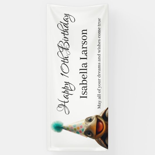 Custom turtle party banner 横断幕 (縦)