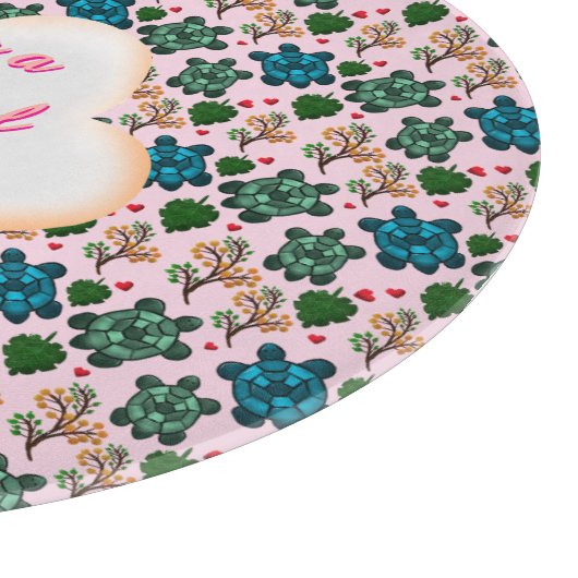 Custom turtle pattern  カッティングボード (角)