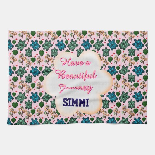 Custom turtle pattern  キッチンタオル (横)