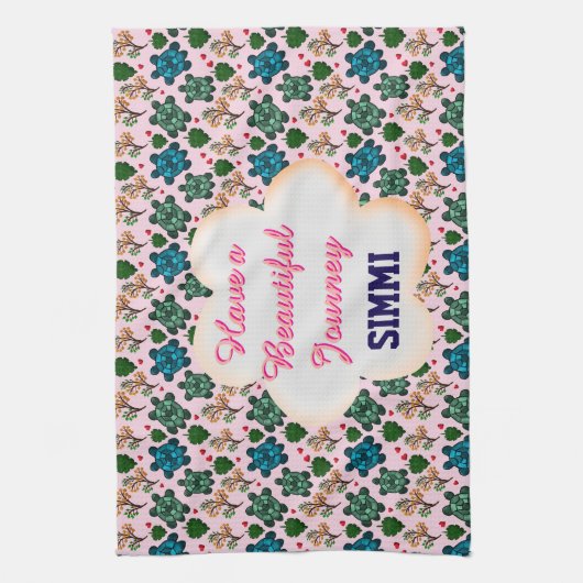 Custom turtle pattern  キッチンタオル (縦)