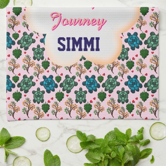 Custom turtle pattern  キッチンタオル (折り畳み)