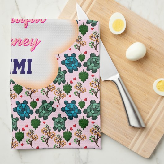 Custom turtle pattern  キッチンタオル (四つ折り)