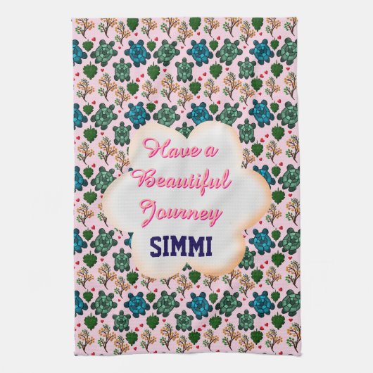 Custom turtle pattern  キッチンタオル (縦)