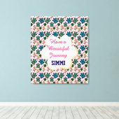 Custom turtle pattern  キャンバスプリント (インサイチュ (ウッドフロア))