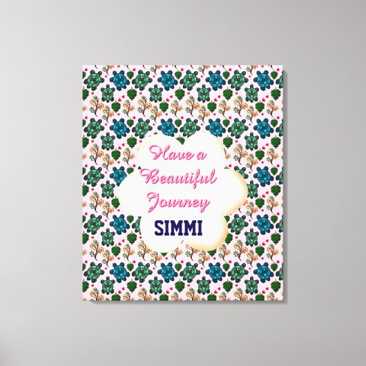 Custom turtle pattern  キャンバスプリント (正面)