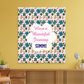 Custom turtle pattern  キャンバスプリント (インサイチュ (リビング))