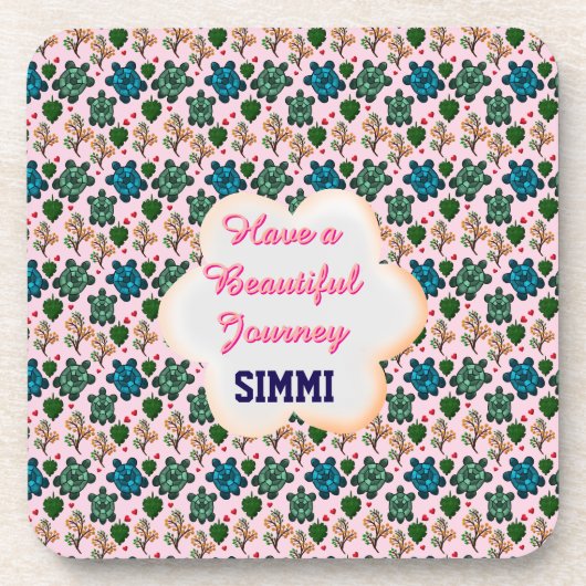 Custom turtle pattern  コースター (正面)