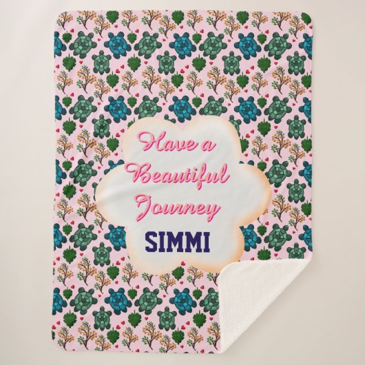 Custom turtle pattern  シェルパブランケット (正面)