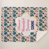 Custom turtle pattern  シェルパブランケット (正面(横))