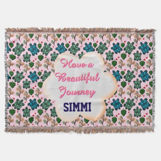 Custom turtle pattern  スローブランケット (正面)