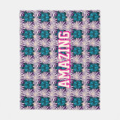 Custom turtle pattern  フリースブランケット (正面)