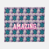 Custom turtle pattern  フリースブランケット (正面(横))