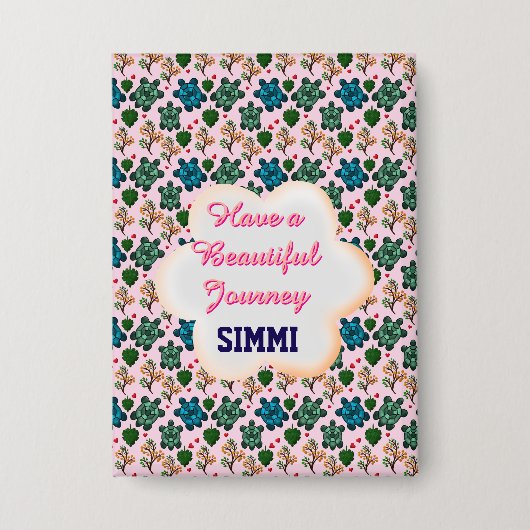 Custom turtle pattern  缶バッジ (正面)