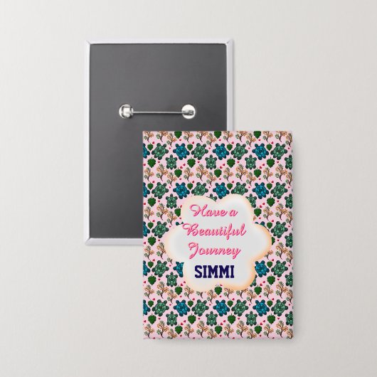 Custom turtle pattern  缶バッジ (正面/裏面)