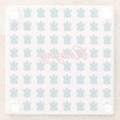 Custom turtle pattern Sherpa Blanket ガラスコースター (裏面)