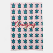 Custom turtle pattern Sherpa Blanket キッチンタオル (縦)