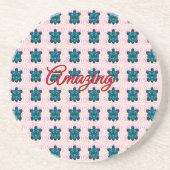 Custom turtle pattern Sherpa Blanket コースター (正面)