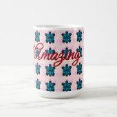 Custom turtle pattern Sherpa Blanket コーヒーマグカップ (中央)