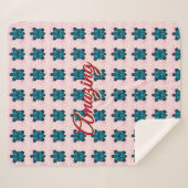 Custom turtle pattern Sherpa Blanket シェルパブランケット (正面(横))