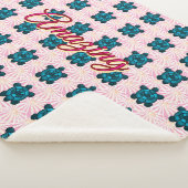 Custom turtle pattern Sherpa Blanket シェルパブランケット (3/4)