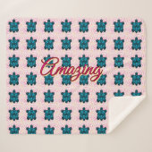 Custom turtle pattern Sherpa Blanket シェルパブランケット (正面(横))