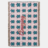 Custom turtle pattern Sherpa Blanket スローブランケット (正面縦)