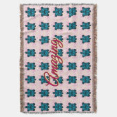 Custom turtle pattern Sherpa Blanket スローブランケット (正面縦)