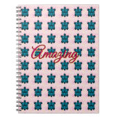 Custom turtle pattern Sherpa Blanket ノートブック (正面)