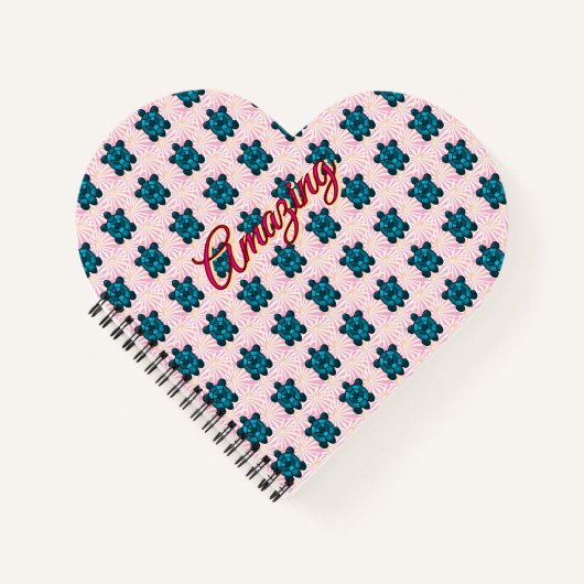 Custom turtle pattern Sherpa Blanket ノートブック (正面)