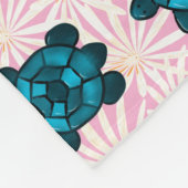 Custom turtle pattern Sherpa Blanket フリースブランケット (角)