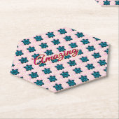 Custom turtle pattern Sherpa Blanket ペーパーコースター (アングル)