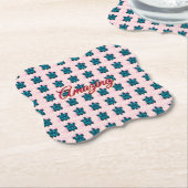 Custom turtle pattern Sherpa Blanket ペーパーコースター (アングル)