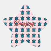 Custom turtle pattern Sherpa Blanket 星シール (正面)