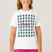 Custom turtle pattern Sherpa Blanket Tシャツ (正面)