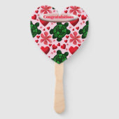 Custom turtle pattern  wrapping paper ハンドファン (正面)