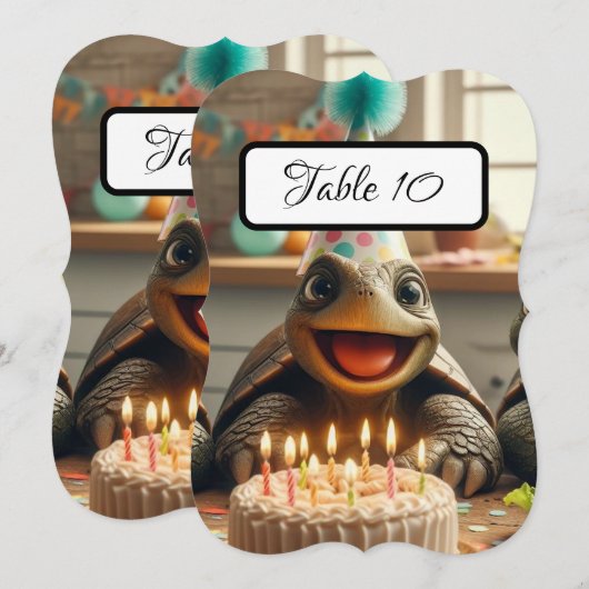 Custom Turtle Table Place Cards,  (正面/裏面)