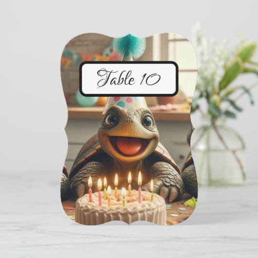 Custom Turtle Table Place Cards,  (スタンド正面)