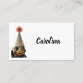 Custom turtle with party hat place setting プレイスカード (正面)