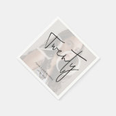 Custom Twenty Modern Birthday Party Napkins スタンダードカクテルナプキン (角)