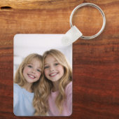 Custom Two Photo Double Sided Aluminium キーホルダー (裏面)