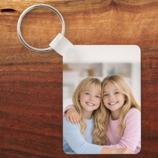Custom Two Photo Double Sided Aluminium キーホルダー (正面)