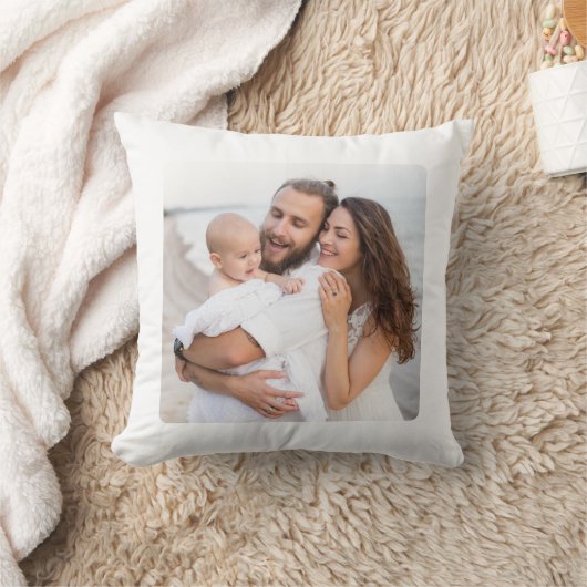 Custom Two Photo Double Sided Family クッション (ブランケット)