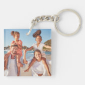 Custom Two Photo Double Sided Family Photo キーホルダー (裏面)