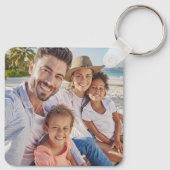 Custom Two Photo Double Sided Family Photo キーホルダー (裏面)