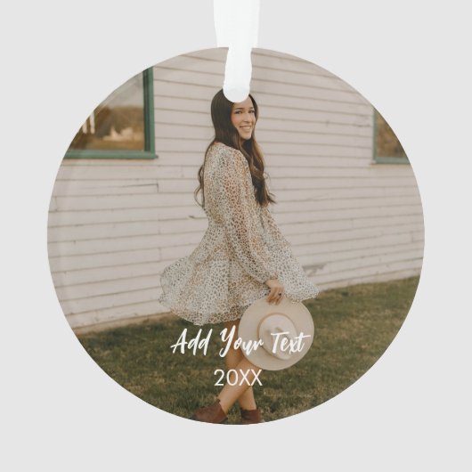 Custom Two Photos Acrylic Ornament オーナメント (裏面)